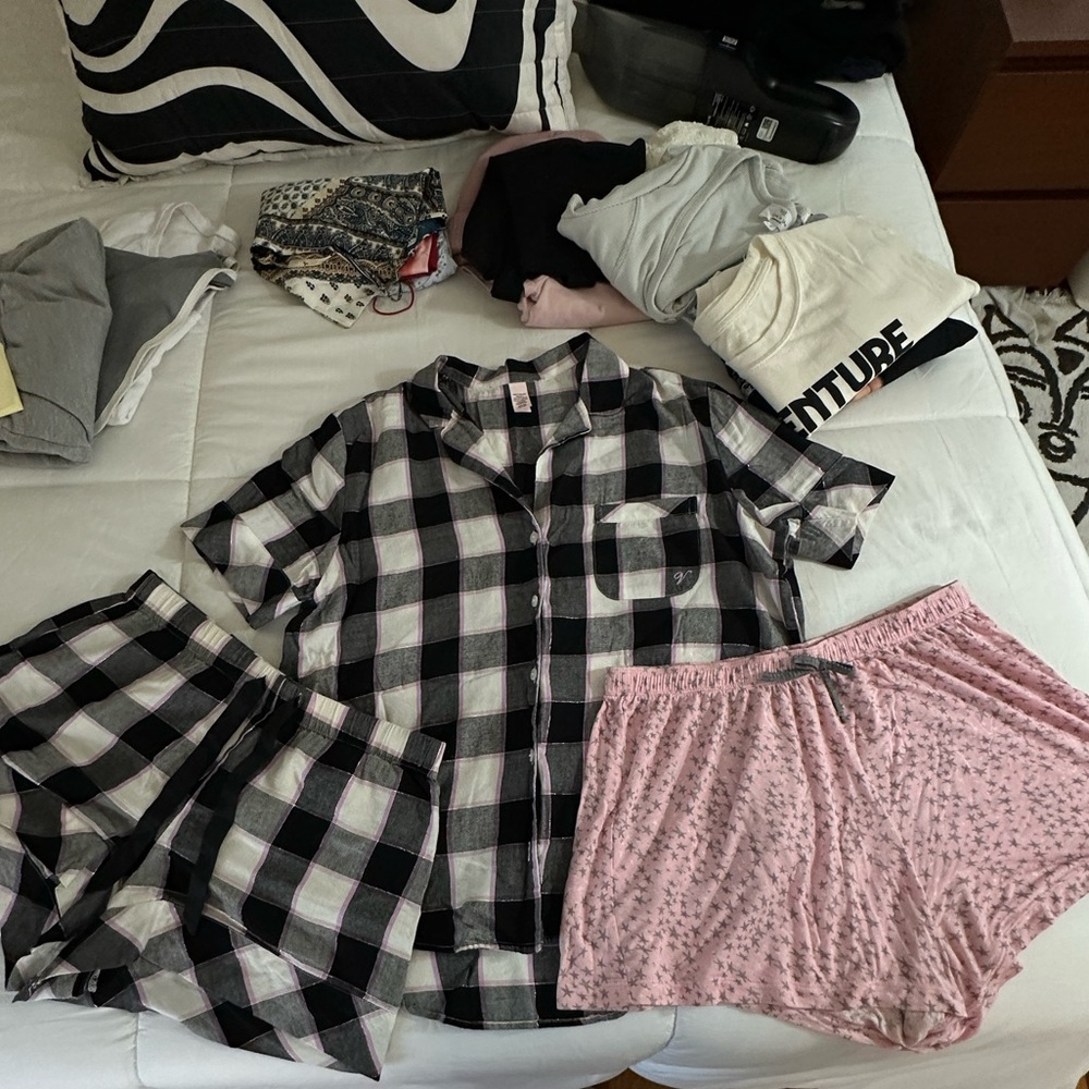 Victorias secret+ pink shorts- Pajama Set